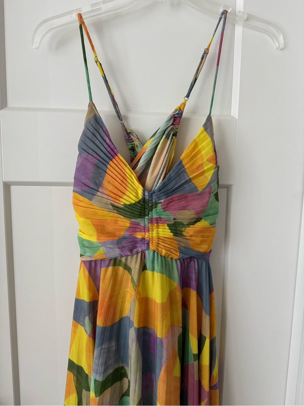 Astr bylthe Multicolor Pleated Midi Dress with V-Neck - Picture 6 of 12